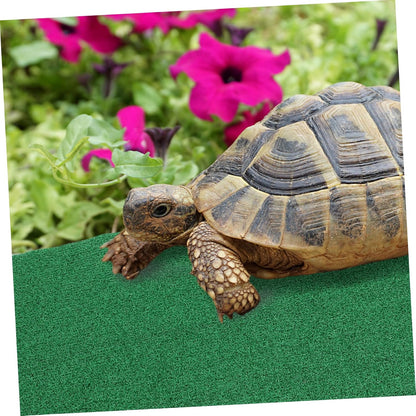 Simulation Grass Mat Turtle Terrace for Reptile Tank Basking