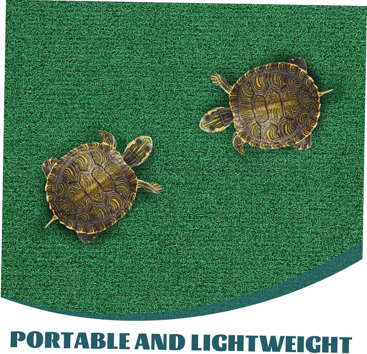 Simulation Grass Mat Turtle Terrace for Reptile Tank Basking