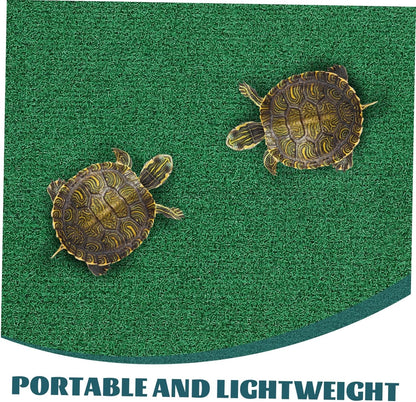 Simulation Grass Mat Turtle Terrace for Reptile Tank Basking