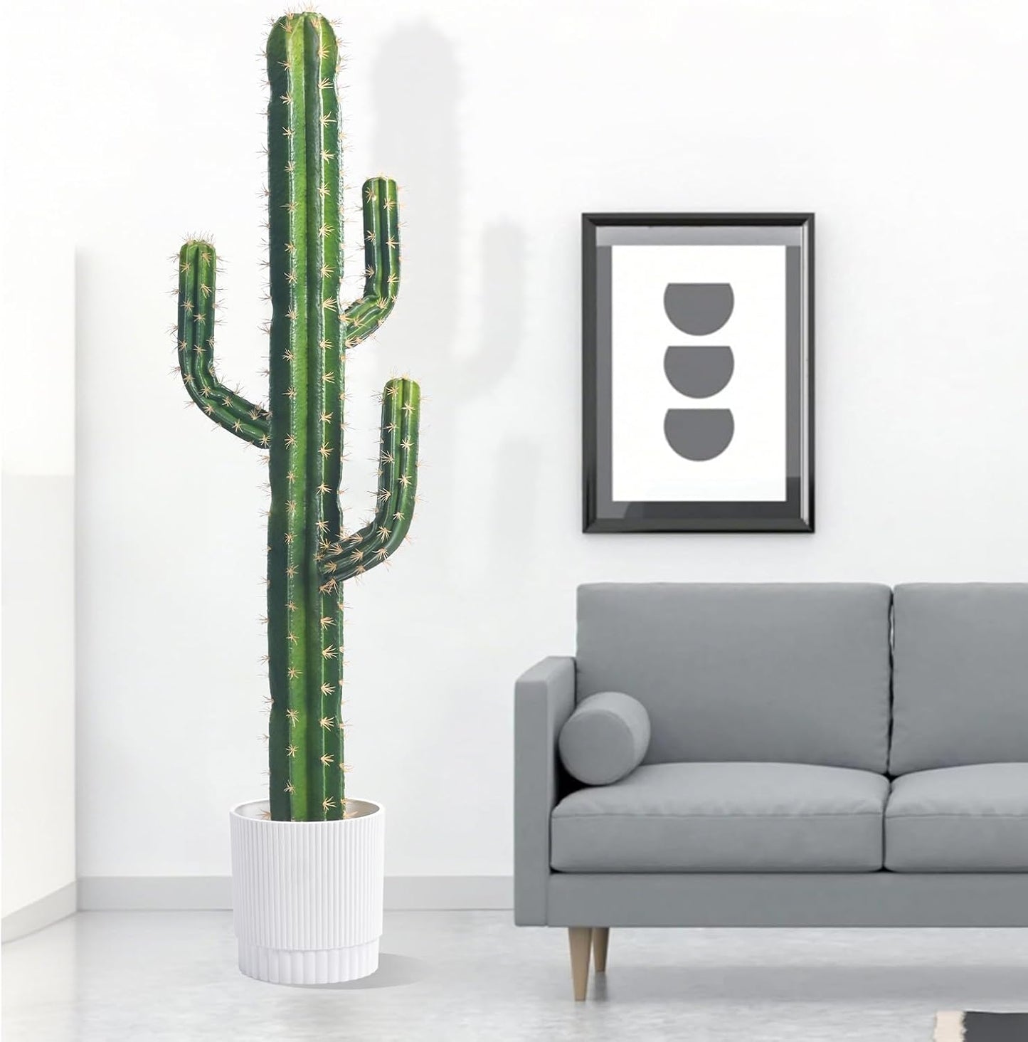Artificial Cactus Tree 4FT — Realistic Artificial Cactus Plant Indoor & Outdoor, Large Faux Cactus Plant, Durable and Easy to Maintain, Perfect for Home, Garden, Patio, and Office Decor