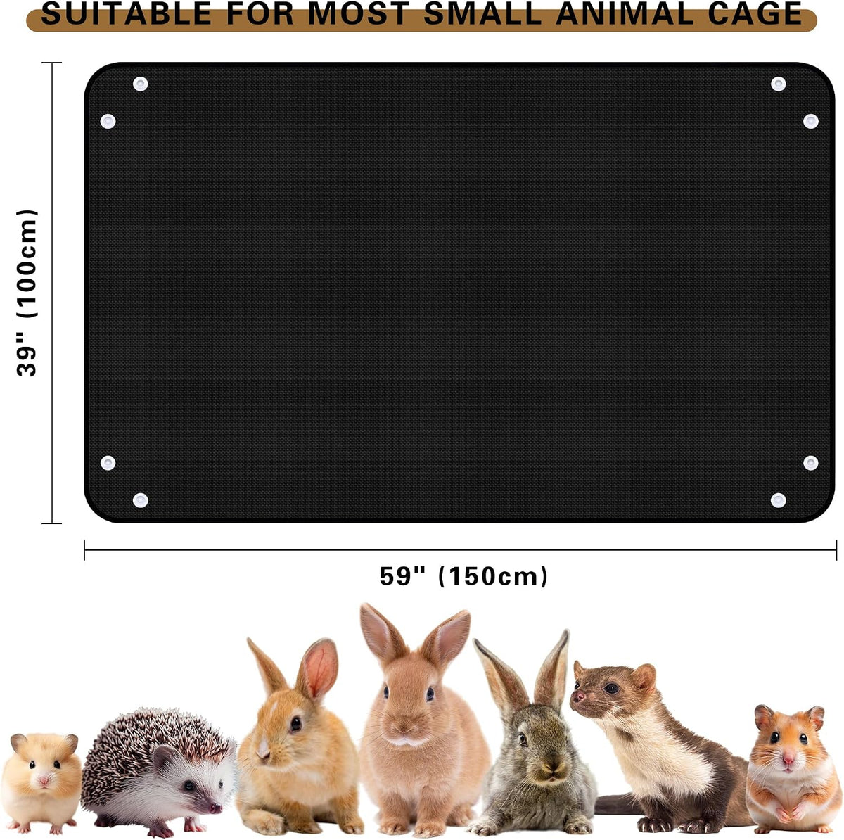 Waterproof Pet Playpen Mat, Reusable Cage Liner, Animals Habitat Protection