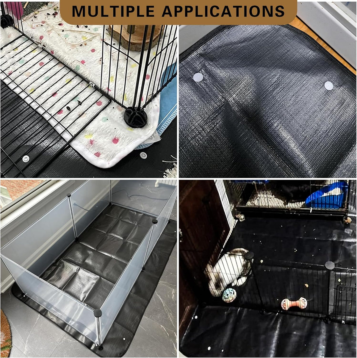Waterproof Pet Playpen Mat, Reusable Cage Liner, Animals Habitat Protection