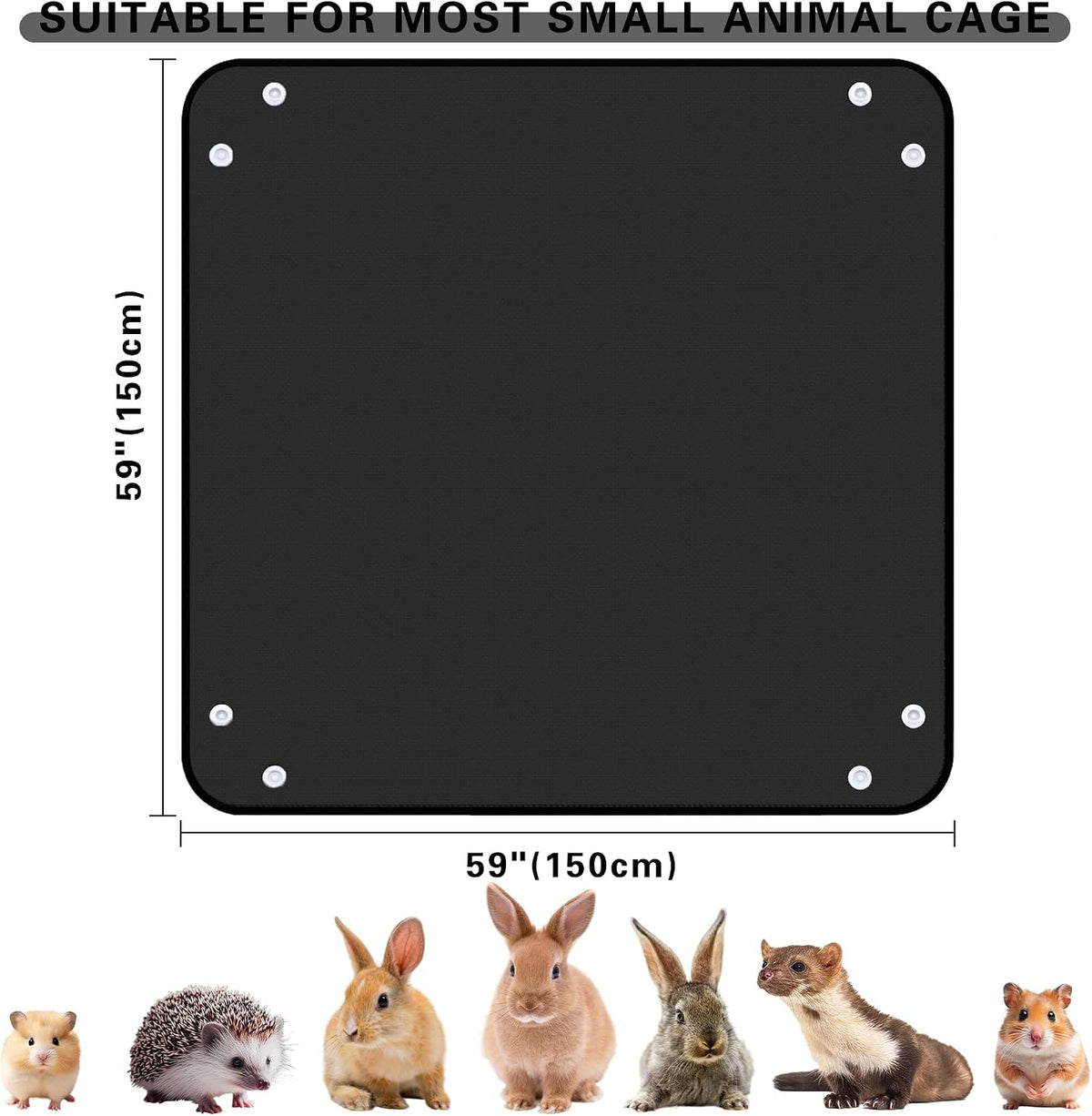 Waterproof Pet Playpen Mat, Reusable Cage Liner, Animals Habitat Protection