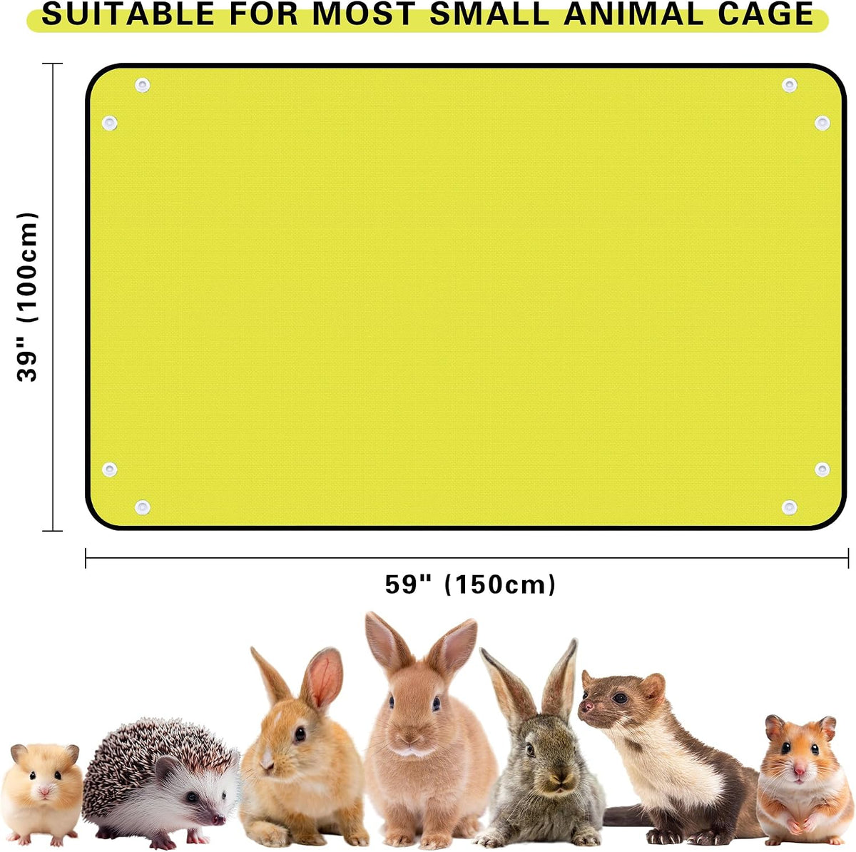 Waterproof Pet Playpen Mat, Reusable Cage Liner, Animals Habitat Protection