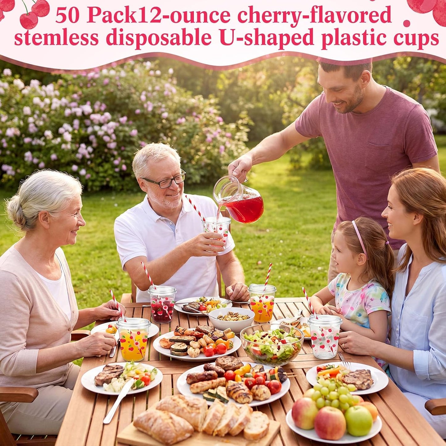 50 Sets Yellow Lemon Clear Plastic Cups with Lids & Straws 16 oz Party Tumblers for Iced Coffee, Smoothies, Juice & More Cute Disposable Pet Mugs for Birthdays & Gatherings