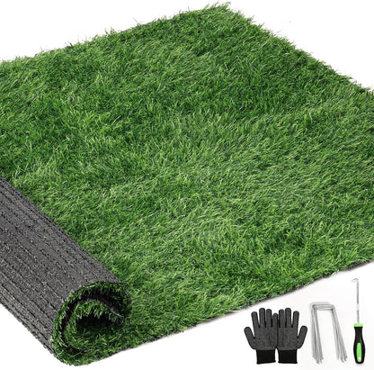 Artificial Grass Rug 2.6x3.3 FT, Synthetic Turf with Drainage Holes, for Patio, Balcony, Backyard, Dog Potty Training, Indoor Outdoor Lawn Carpet