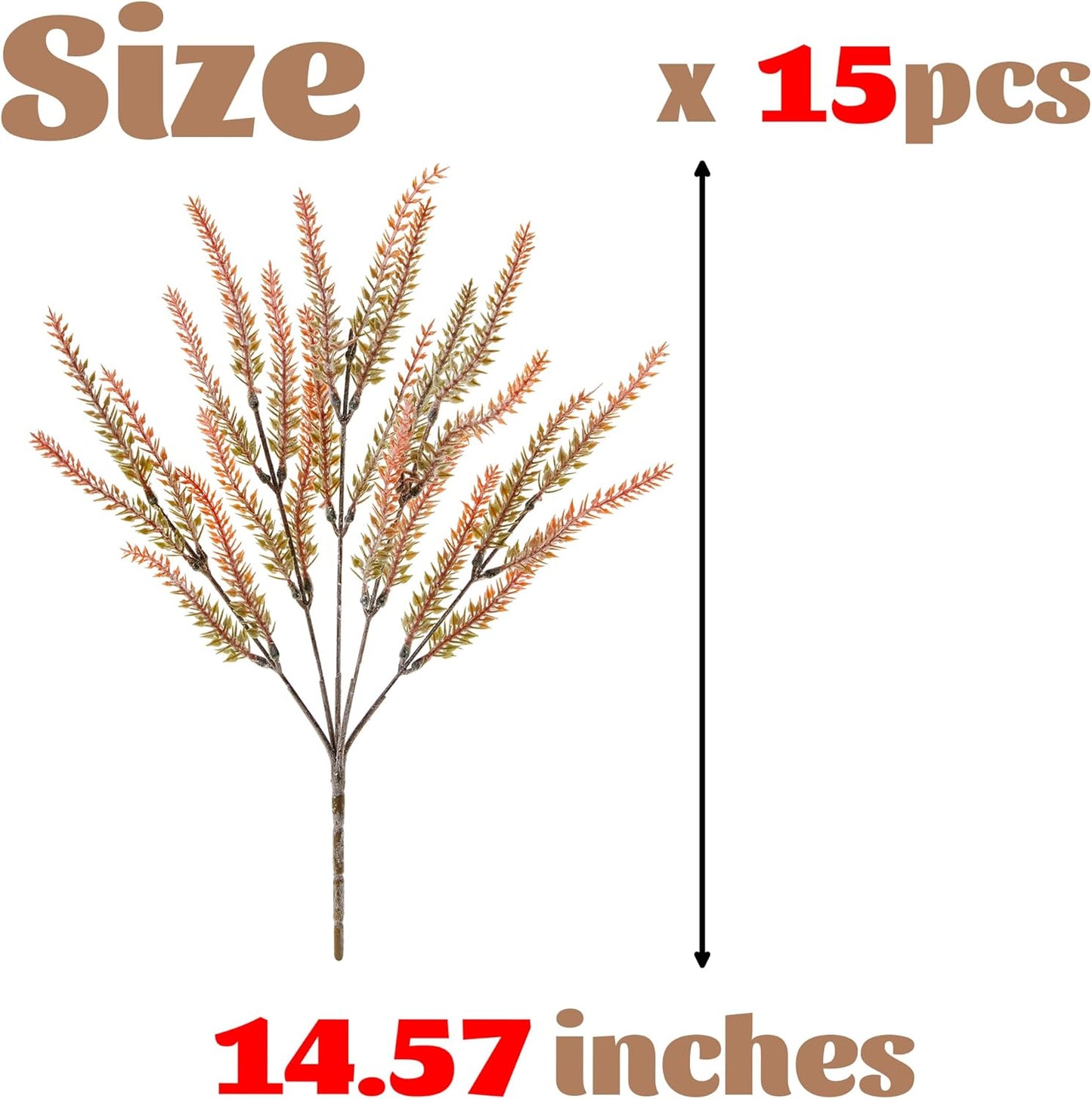 Artificial Flowers for Outdoors UV Resistant, 15 Bundles Fake Flowers Faux Plastic Plants Purple Lavender for Home Office Wedding Garden Porch Window Box Decor
