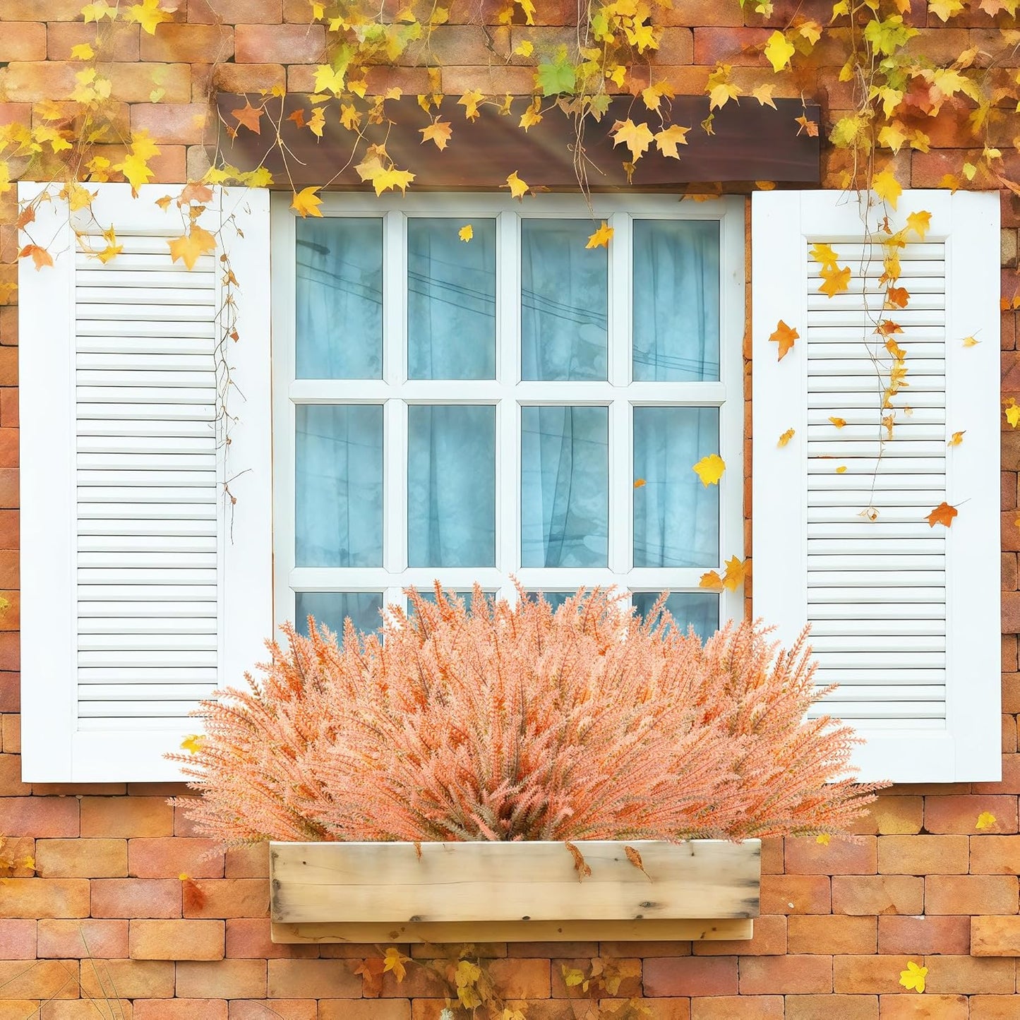 Artificial Flowers for Outdoors UV Resistant, 15 Bundles Fake Flowers Faux Plastic Plants Purple Lavender for Home Office Wedding Garden Porch Window Box Decor