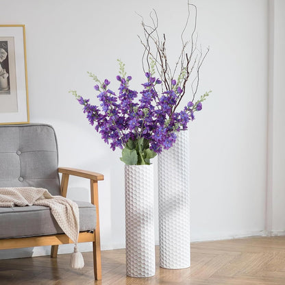 6PCS Blue Delphinium Artificial Flowers 33" Larkspur Silk Flowers for Tall Vase Long Stem Fake Blue Flowers for Wedding Centerpieces Faux Flowers for Home Decor Indoor (Blue)