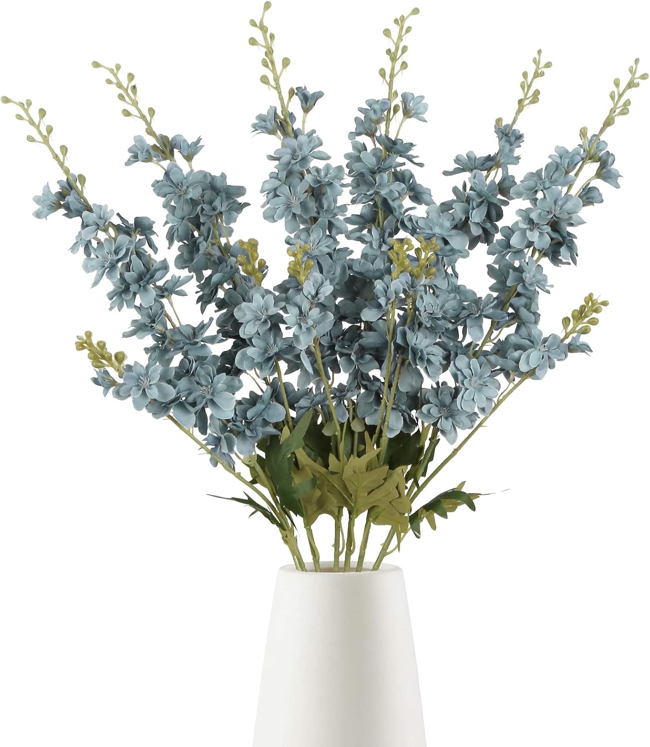 6PCS Blue Delphinium Artificial Flowers 33" Larkspur Silk Flowers for Tall Vase Long Stem Fake Blue Flowers for Wedding Centerpieces Faux Flowers for Home Decor Indoor (Blue)