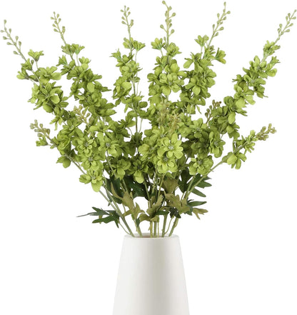 6PCS Blue Delphinium Artificial Flowers 33" Larkspur Silk Flowers for Tall Vase Long Stem Fake Blue Flowers for Wedding Centerpieces Faux Flowers for Home Decor Indoor (Blue)
