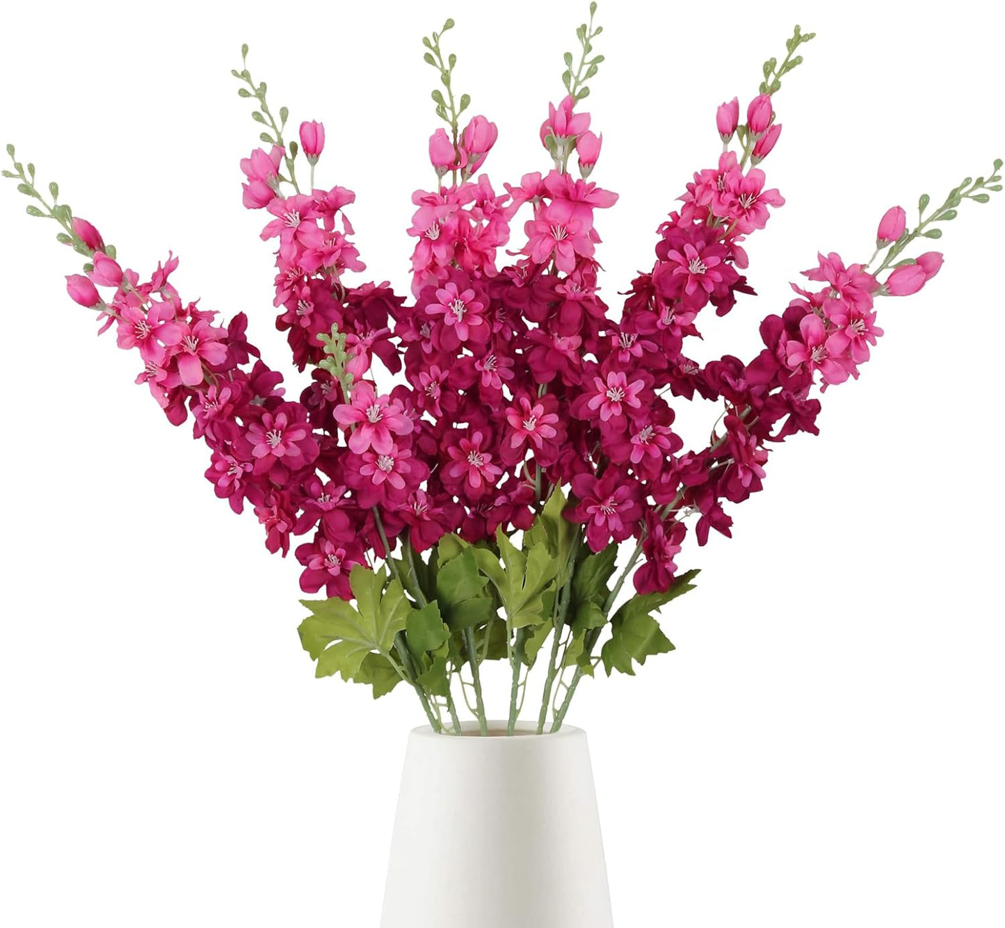 6PCS Blue Delphinium Artificial Flowers 33" Larkspur Silk Flowers for Tall Vase Long Stem Fake Blue Flowers for Wedding Centerpieces Faux Flowers for Home Decor Indoor (Blue)