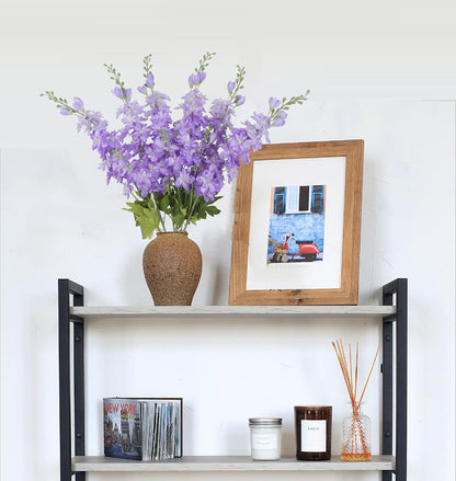 6PCS Blue Delphinium Artificial Flowers 33" Larkspur Silk Flowers for Tall Vase Long Stem Fake Blue Flowers for Wedding Centerpieces Faux Flowers for Home Decor Indoor (Blue)