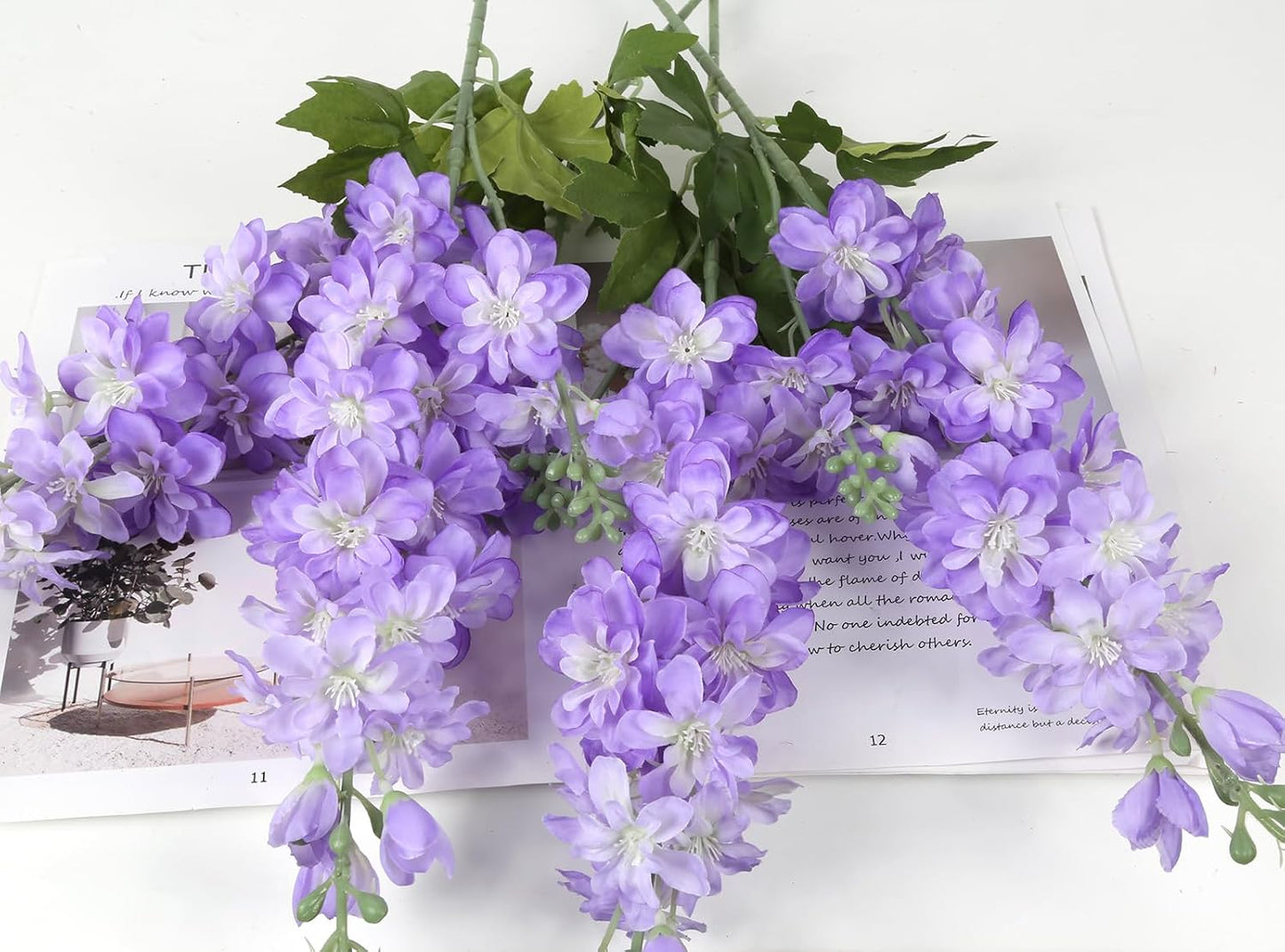 6PCS Blue Delphinium Artificial Flowers 33" Larkspur Silk Flowers for Tall Vase Long Stem Fake Blue Flowers for Wedding Centerpieces Faux Flowers for Home Decor Indoor (Blue)