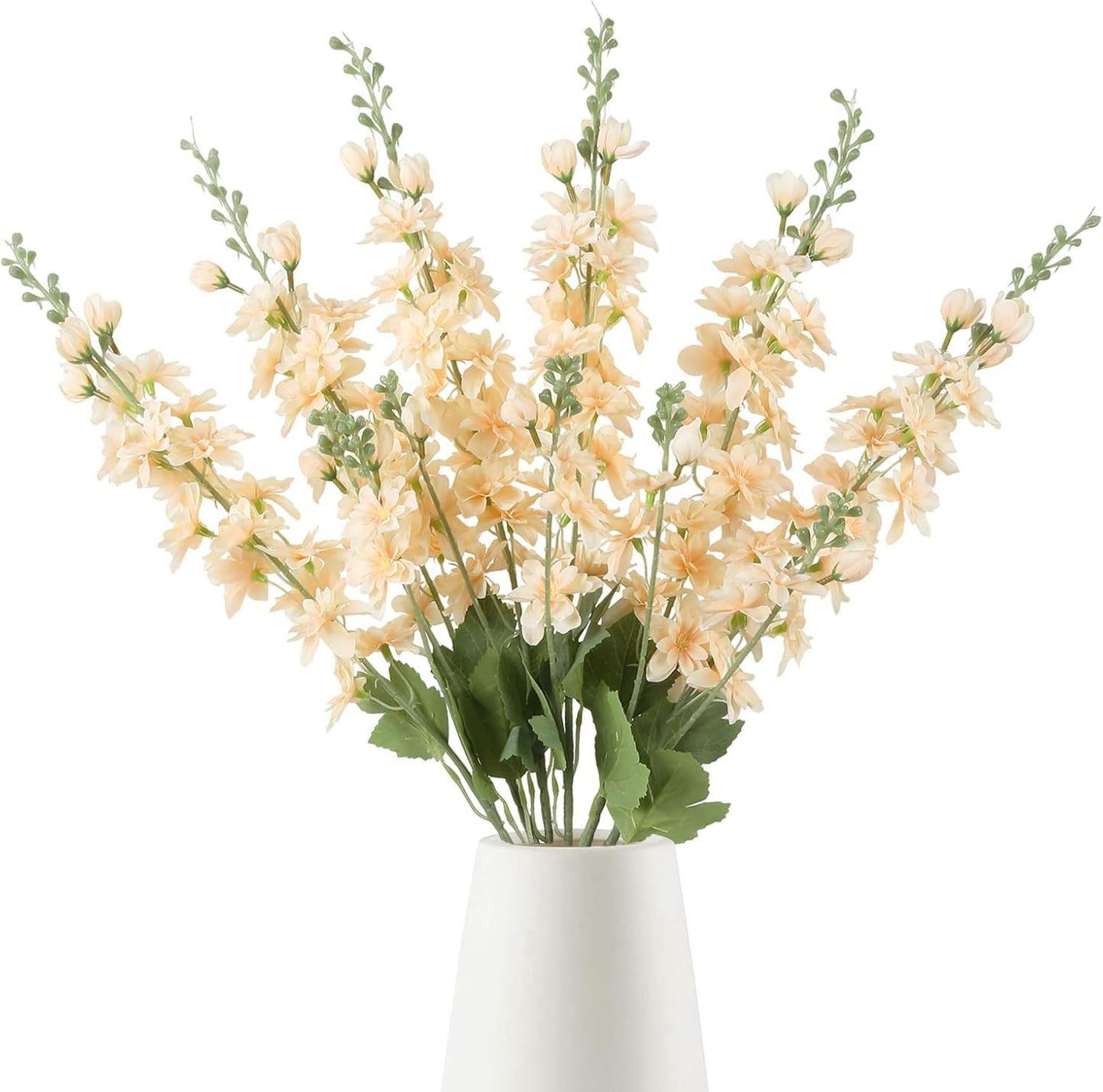 6PCS Blue Delphinium Artificial Flowers 33" Larkspur Silk Flowers for Tall Vase Long Stem Fake Blue Flowers for Wedding Centerpieces Faux Flowers for Home Decor Indoor (Blue)