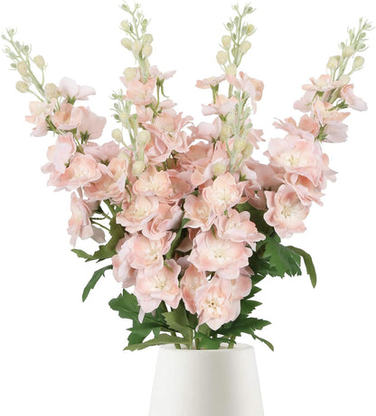 6PCS Blue Delphinium Artificial Flowers 33" Larkspur Silk Flowers for Tall Vase Long Stem Fake Blue Flowers for Wedding Centerpieces Faux Flowers for Home Decor Indoor (Blue)