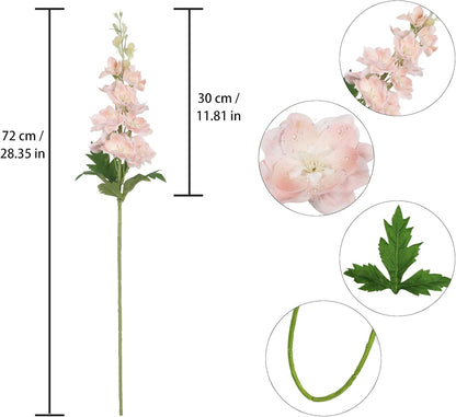 6PCS Blue Delphinium Artificial Flowers 33" Larkspur Silk Flowers for Tall Vase Long Stem Fake Blue Flowers for Wedding Centerpieces Faux Flowers for Home Decor Indoor (Blue)