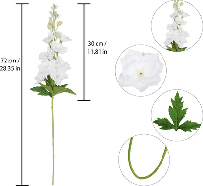 6PCS Blue Delphinium Artificial Flowers 33" Larkspur Silk Flowers for Tall Vase Long Stem Fake Blue Flowers for Wedding Centerpieces Faux Flowers for Home Decor Indoor (Blue)