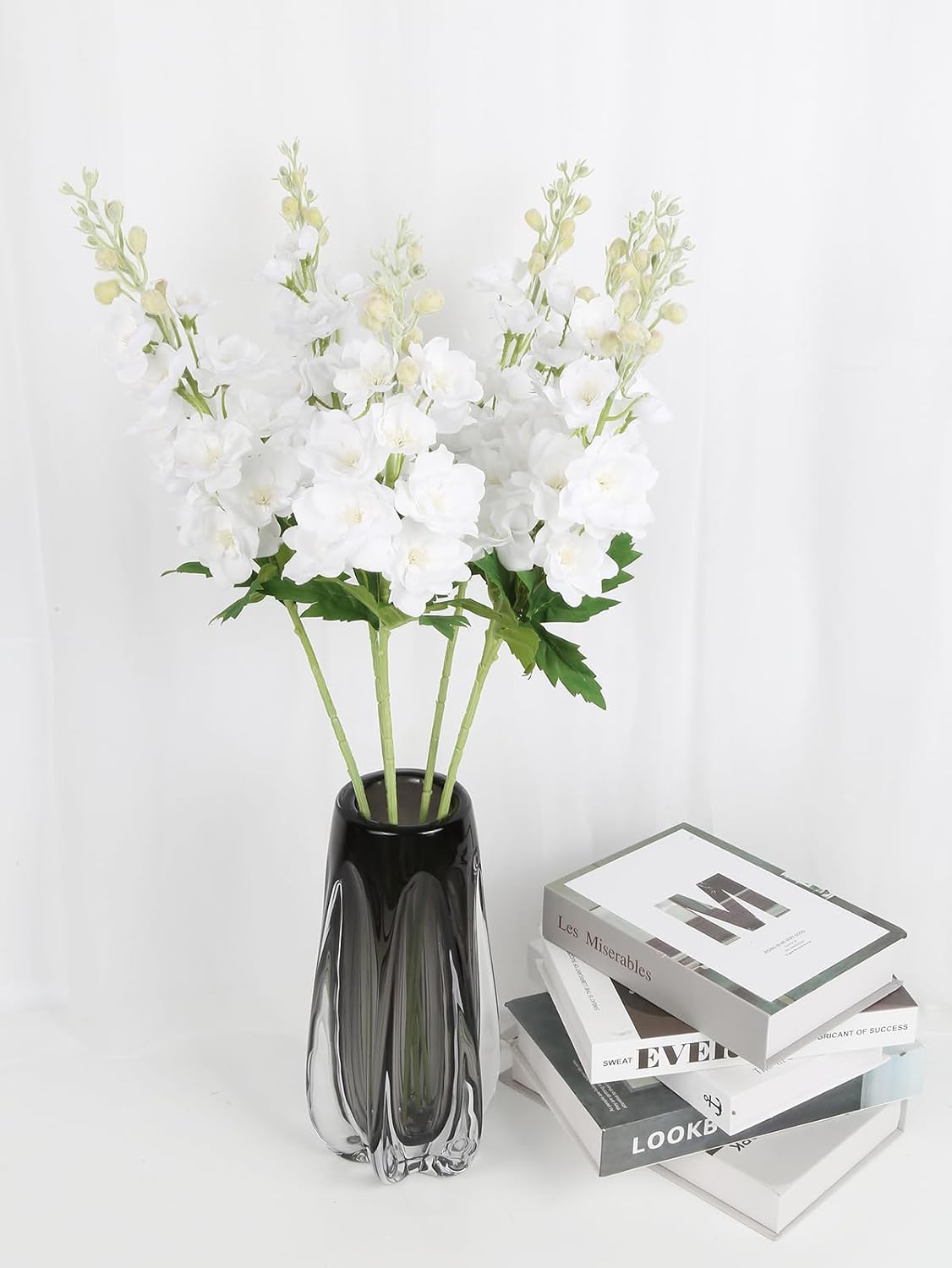 6PCS Blue Delphinium Artificial Flowers 33" Larkspur Silk Flowers for Tall Vase Long Stem Fake Blue Flowers for Wedding Centerpieces Faux Flowers for Home Decor Indoor (Blue)