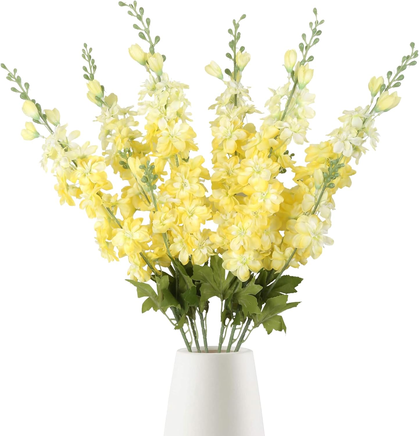 6PCS Blue Delphinium Artificial Flowers 33" Larkspur Silk Flowers for Tall Vase Long Stem Fake Blue Flowers for Wedding Centerpieces Faux Flowers for Home Decor Indoor (Blue)