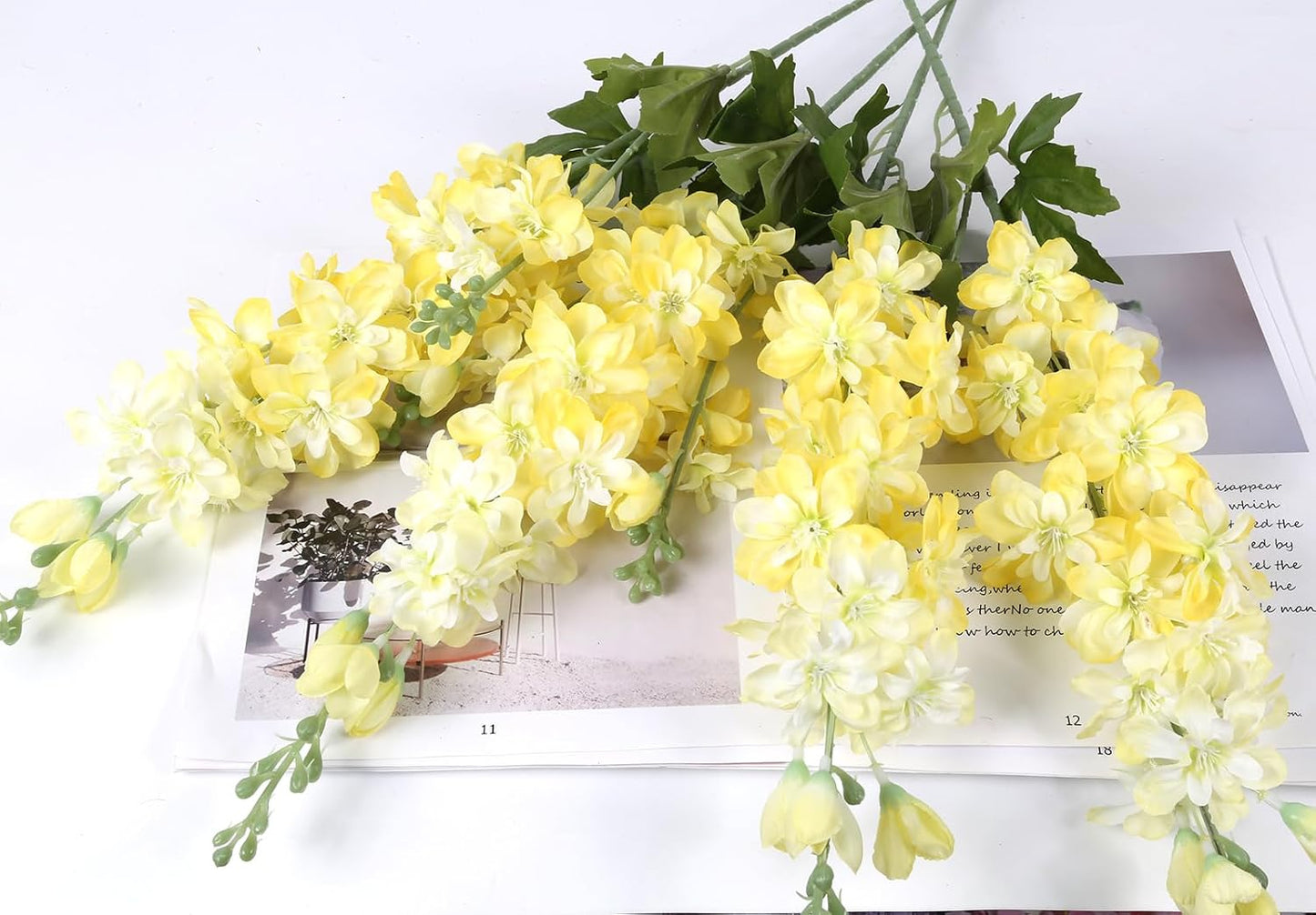 6PCS Blue Delphinium Artificial Flowers 33" Larkspur Silk Flowers for Tall Vase Long Stem Fake Blue Flowers for Wedding Centerpieces Faux Flowers for Home Decor Indoor (Blue)