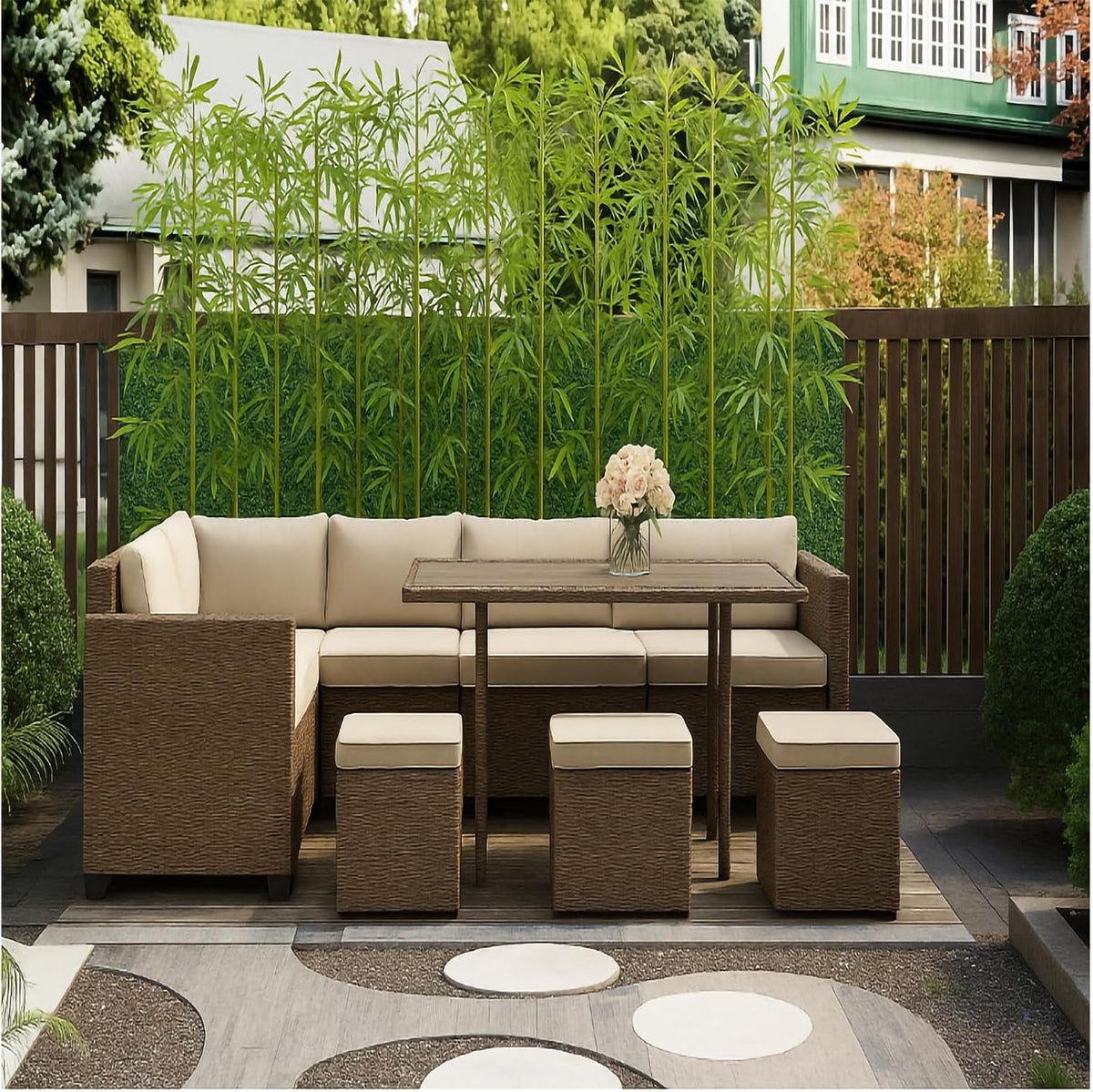 6ft, 20 Pack Fake Bamboo Outdoor Artificial Bamboo Plants