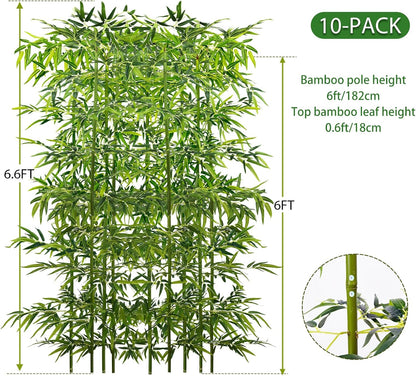 6ft, 20 Pack Fake Bamboo Outdoor Artificial Bamboo Plants