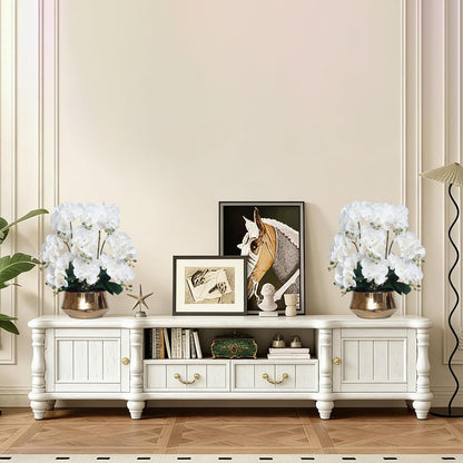 Orchids Artificial Flower Real Touch Fake Flowers in Large Ceramic Pot