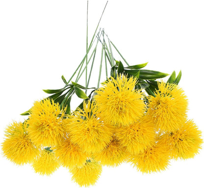 12 Pcs Lifelike Dandelion Branches Artificial Dandelion Flower Stems for Home Decor Wedding Party Office Dorm Photo Prop 9.84 inch Fake Ornament