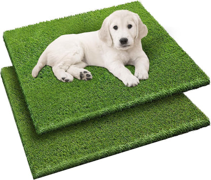 2 Pack Grass Pee Pads for Dogs Potty, Reusable Artificial Grass Mat for Puppy & Cats (26x30 inch)