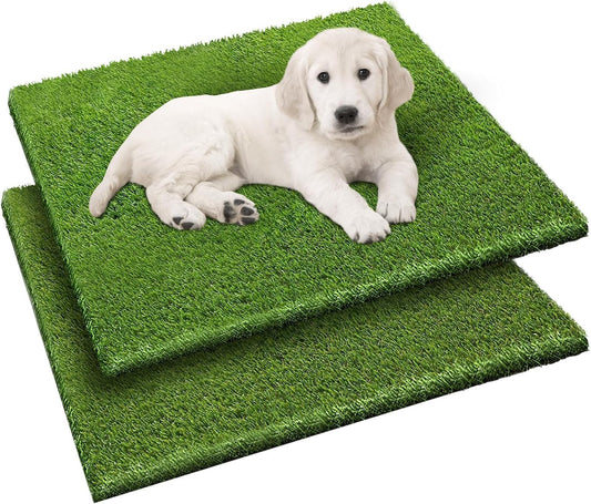 2 Pack Grass Pee Pads for Dogs Potty, Reusable Artificial Grass Mat for Puppy & Cats (26x30 inch)