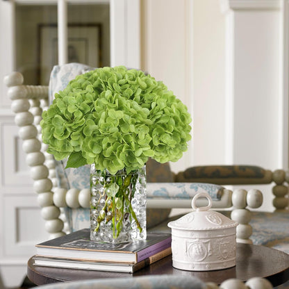 6PCS Real Touch Hydrangea Artificial Flowers Green Full Faux Hydrangea Flowers with Stems Latex Realistic Fake Hydrangeas for Home Table Centerpieces Wedding Bouquets Party Decoration (Green)