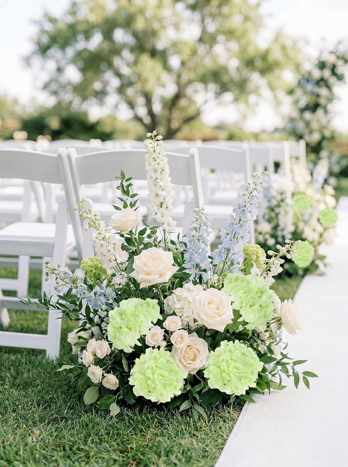 6PCS Real Touch Hydrangea Artificial Flowers Green Full Faux Hydrangea Flowers with Stems Latex Realistic Fake Hydrangeas for Home Table Centerpieces Wedding Bouquets Party Decoration (Green)