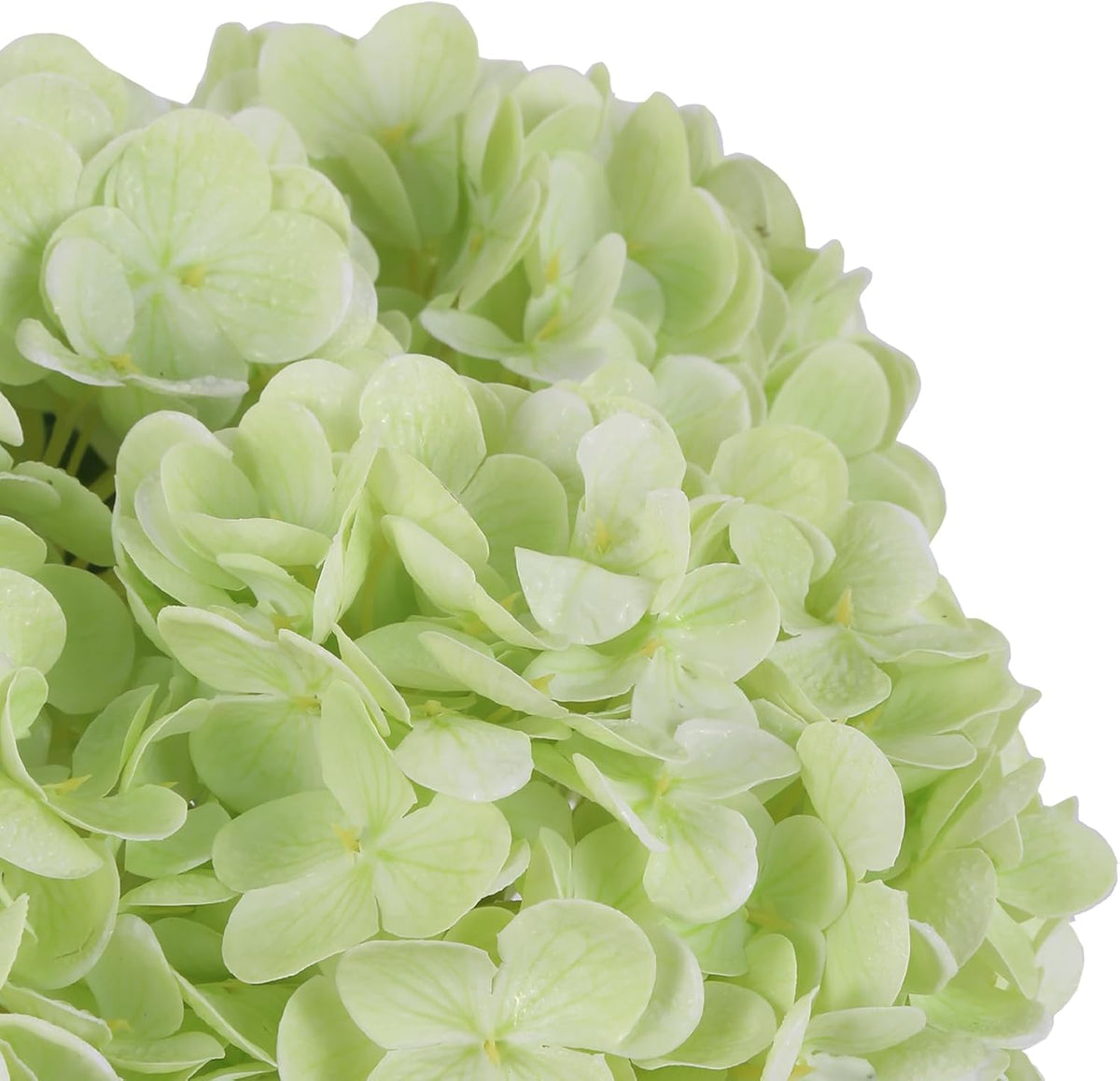 6PCS Real Touch Hydrangea Artificial Flowers Green Full Faux Hydrangea Flowers with Stems Latex Realistic Fake Hydrangeas for Home Table Centerpieces Wedding Bouquets Party Decoration (Green)