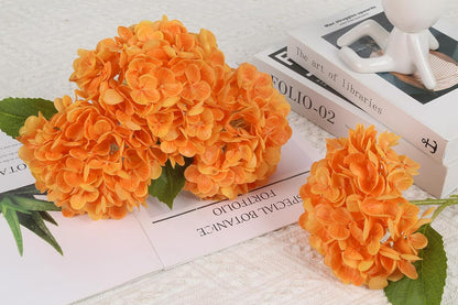 6PCS Real Touch Hydrangea Artificial Flowers Green Full Faux Hydrangea Flowers with Stems Latex Realistic Fake Hydrangeas for Home Table Centerpieces Wedding Bouquets Party Decoration (Green)