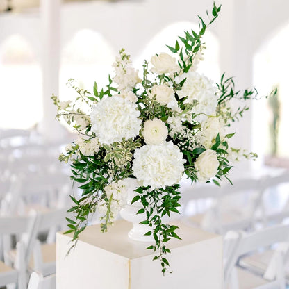 6PCS Real Touch Hydrangea Artificial Flowers Green Full Faux Hydrangea Flowers with Stems Latex Realistic Fake Hydrangeas for Home Table Centerpieces Wedding Bouquets Party Decoration (Green)