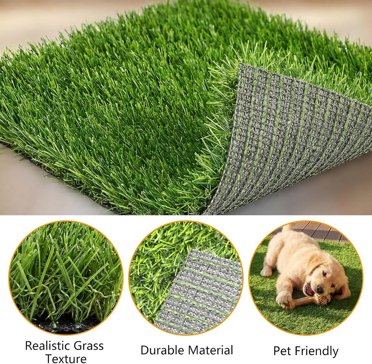 Grass Pee Pads for Dogs Potty 39.3×31.5 Inches Fake Grass Pee Pad