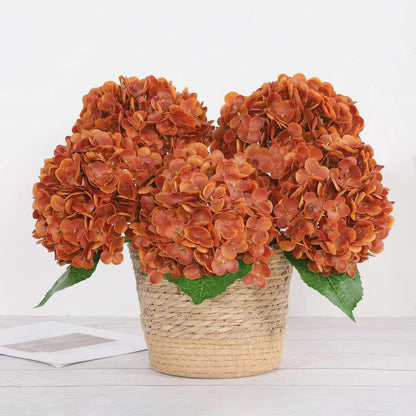 White Artificial Hydrangea Flowers, Real Touch Wedding Stems