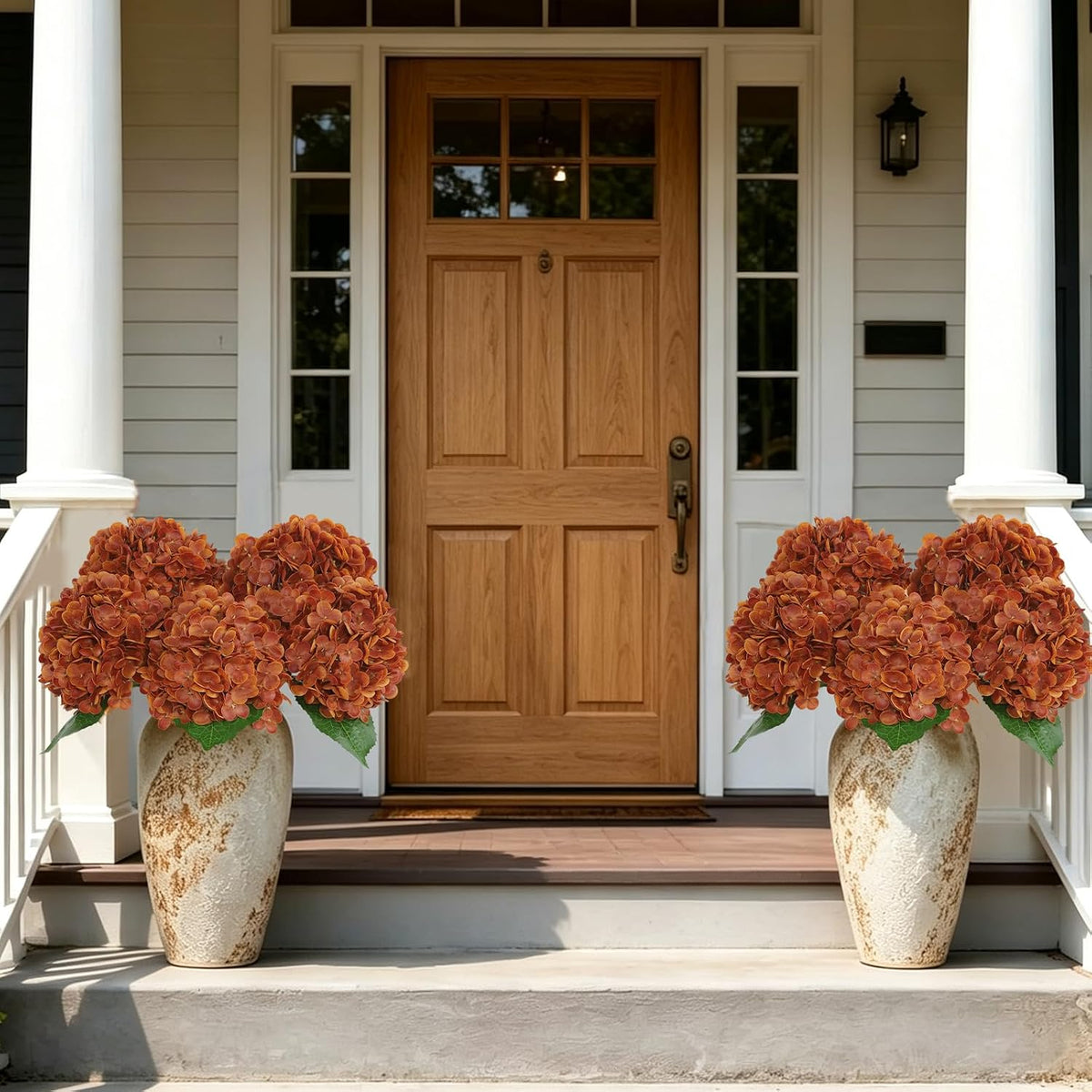 White Artificial Hydrangea Flowers, Real Touch Wedding Stems