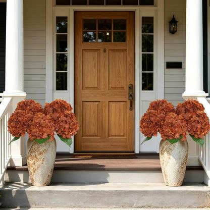 White Artificial Hydrangea Flowers, Real Touch Wedding Stems