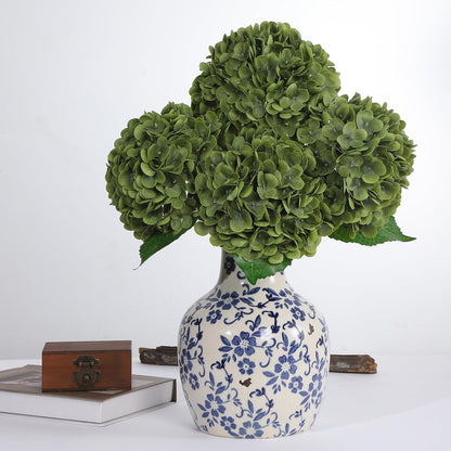 White Artificial Hydrangea Flowers, Real Touch Wedding Stems