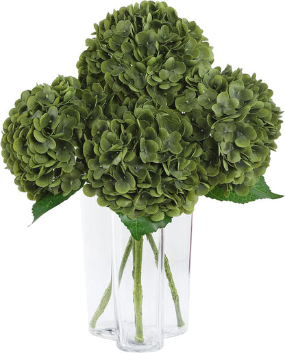 White Artificial Hydrangea Flowers, Real Touch Wedding Stems
