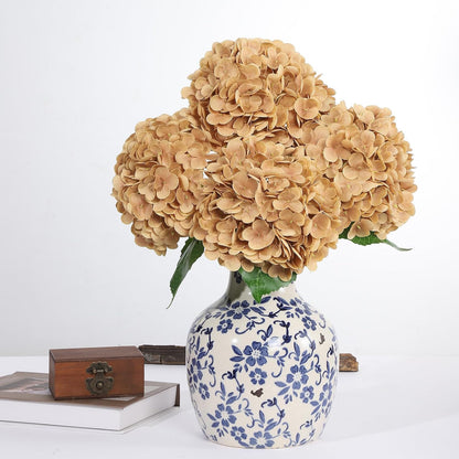 White Artificial Hydrangea Flowers, Real Touch Wedding Stems