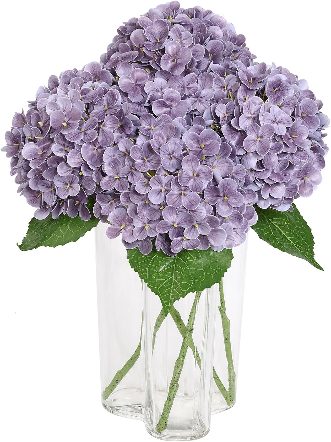 White Artificial Hydrangea Flowers, Real Touch Wedding Stems