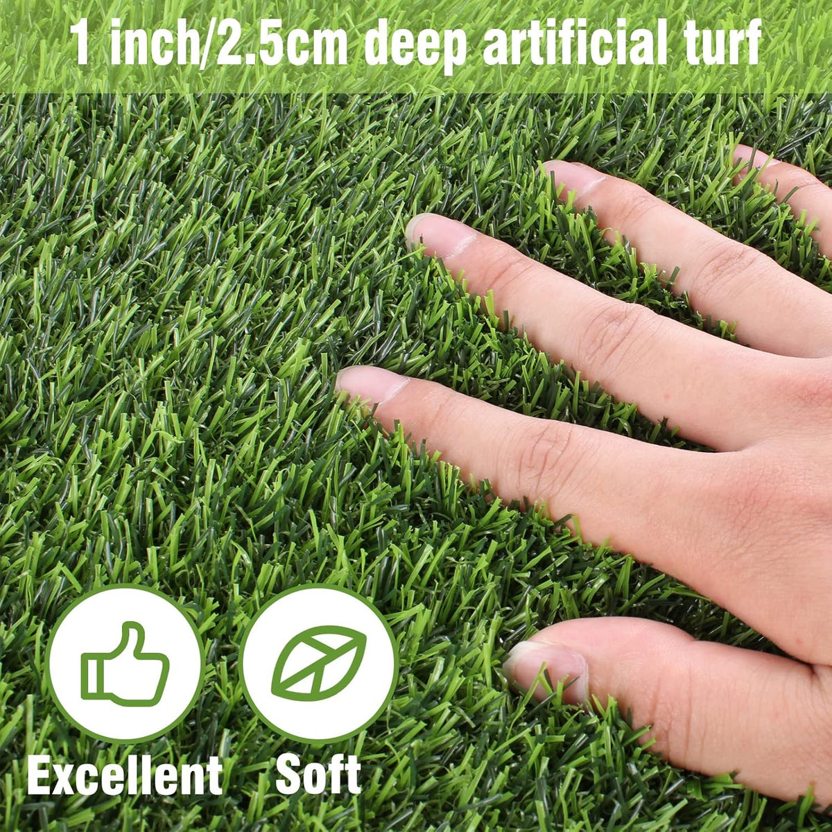 Kesfey Grass Placemats 12"x12"Golf Artificial Fake Grass Squares Turf Patch