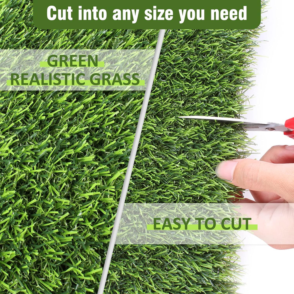 Kesfey Grass Placemats 12"x12"Golf Artificial Fake Grass Squares Turf Patch