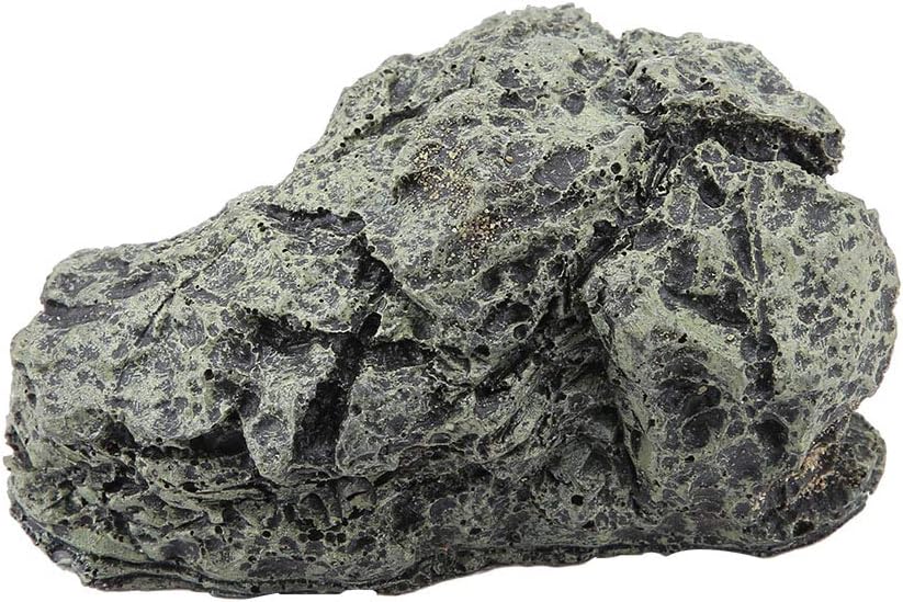 Reptile Hideout Cave,Resin Rock Hides Habitat Decor Fish Tank Decorations Shelter Tortoise Basking Terrace Pet Terrarium Nest Decoration for Gecko,Spiders,Frogs,Fish,Turtles and Hermit Crabs