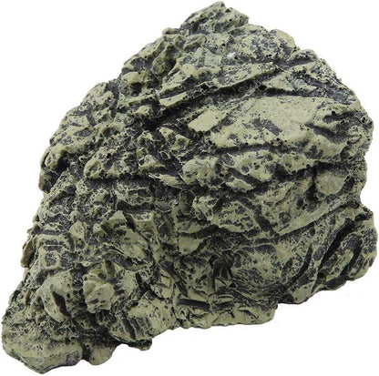 Reptile Hideout Cave,Resin Rock Hides Habitat Decor Fish Tank Decorations Shelter Tortoise Basking Terrace Pet Terrarium Nest Decoration for Gecko,Spiders,Frogs,Fish,Turtles and Hermit Crabs