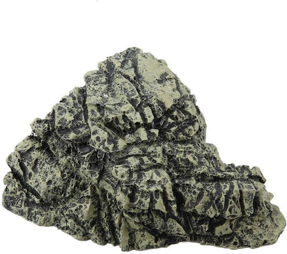 Reptile Hideout Cave,Resin Rock Hides Habitat Decor Fish Tank Decorations Shelter Tortoise Basking Terrace Pet Terrarium Nest Decoration for Gecko,Spiders,Frogs,Fish,Turtles and Hermit Crabs