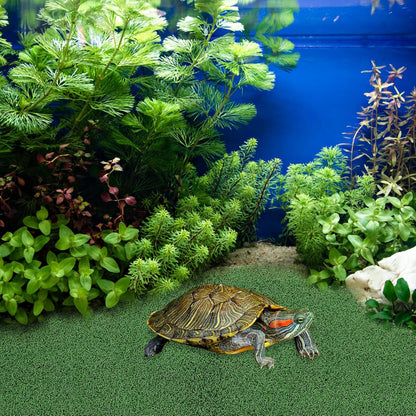 Artificial Grass Turf - Turtle Basking Platform Accessories Aquarium Grass Mat Artificial Pet Turf for Fish Tank Reptile Terrace Turtle, 19. 6x9. 8 Inch